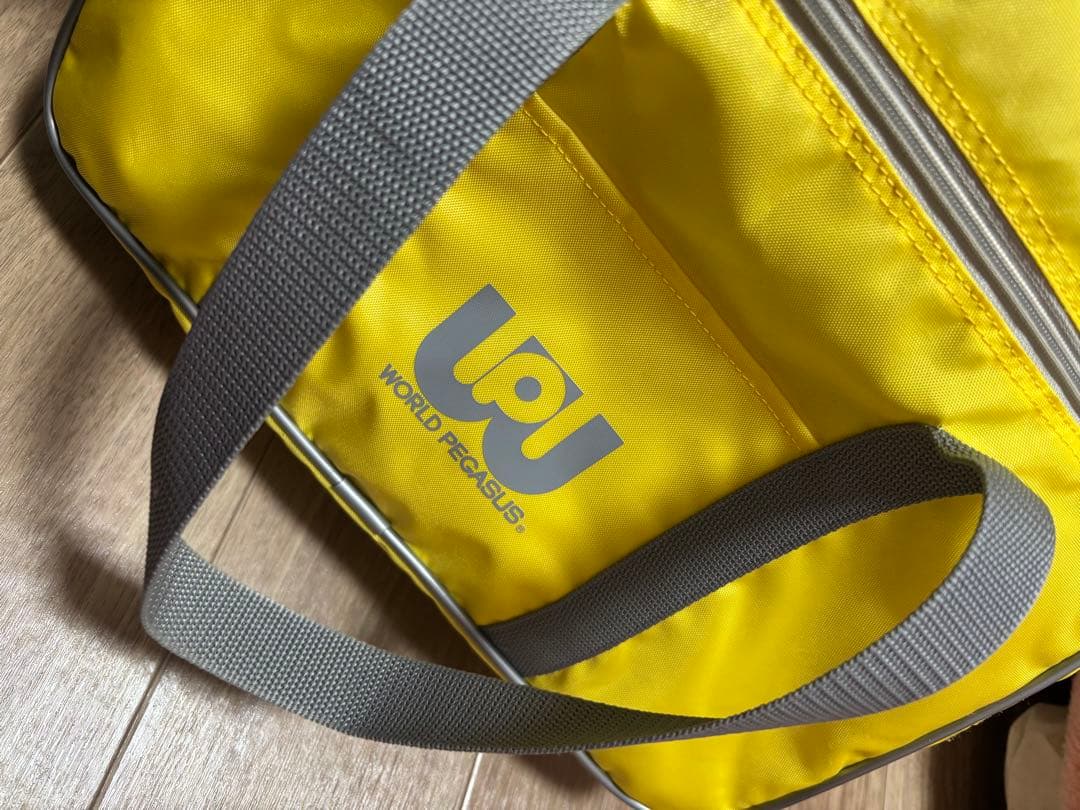 ワールドペガサス　ワッペ　スクバ　トートバッグ　黄色　旧ワッペ