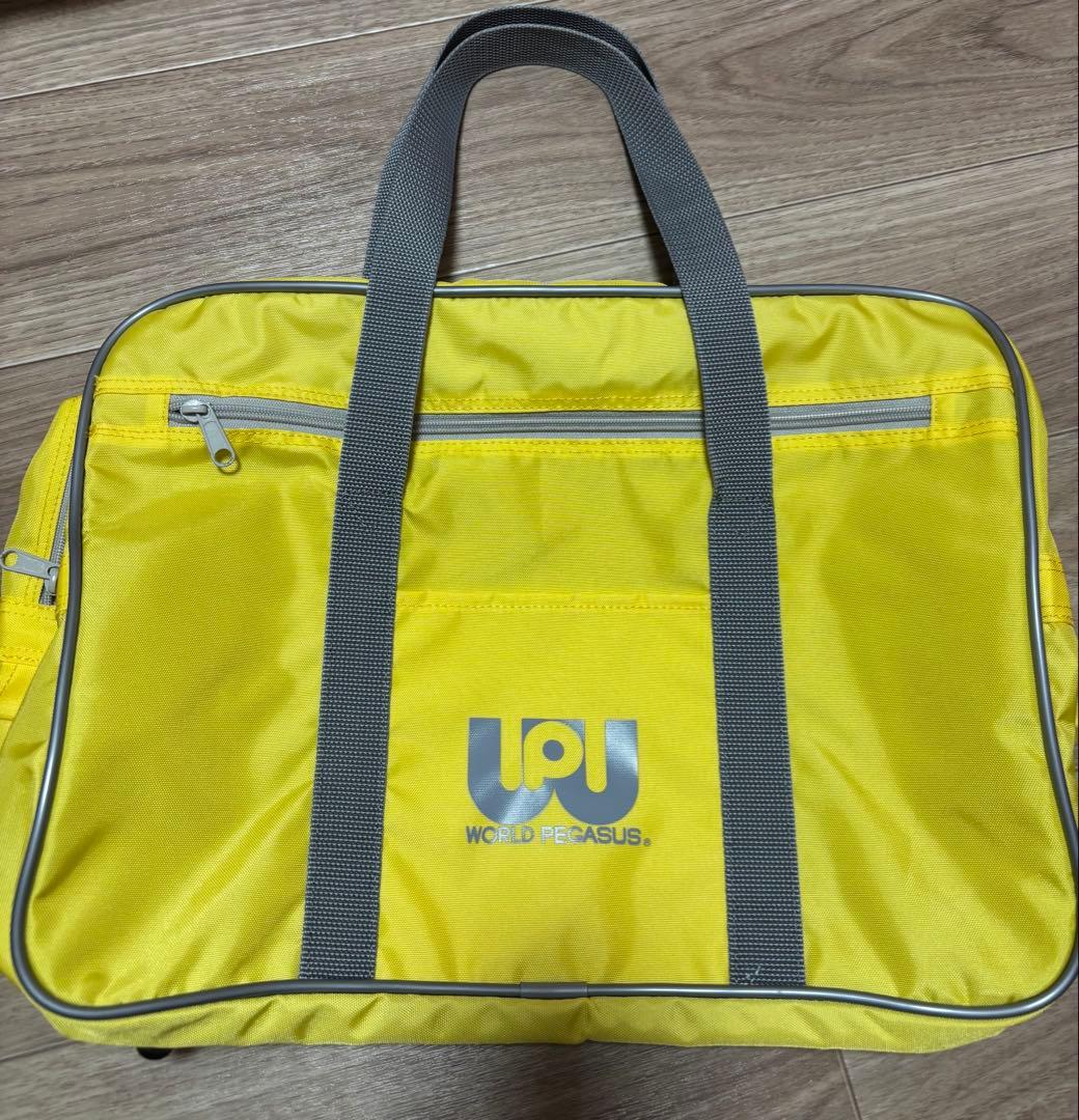 ワールドペガサス　ワッペ　スクバ　トートバッグ　黄色　旧ワッペ