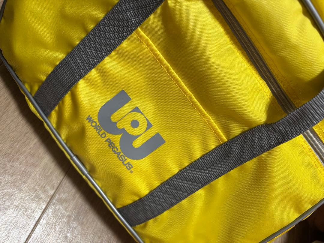 ワールドペガサス　ワッペ　スクバ　トートバッグ　黄色　旧ワッペ
