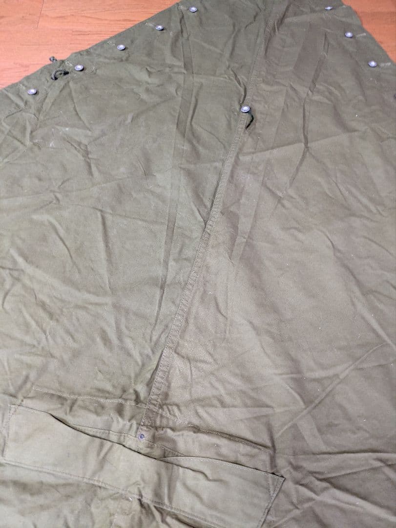 ノルウェー軍幕　2枚　used 銀ボタン　展開図あり