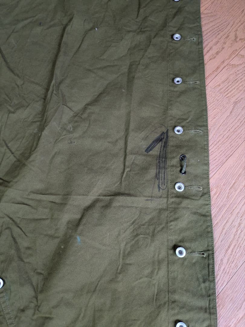 ノルウェー軍幕　2枚　used 銀ボタン　展開図あり