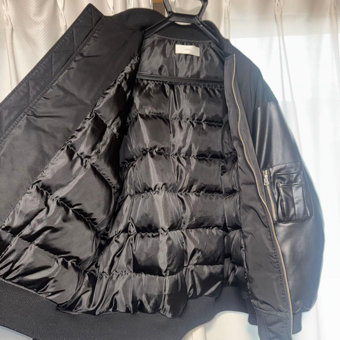 ADRER プレミアムMA-1ダウンジャケット レザー