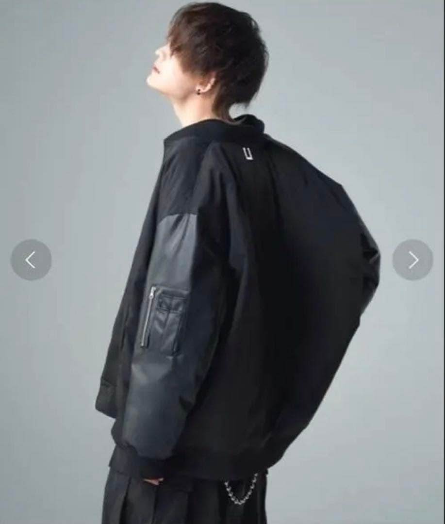 ADRER プレミアムMA-1ダウンジャケット レザー