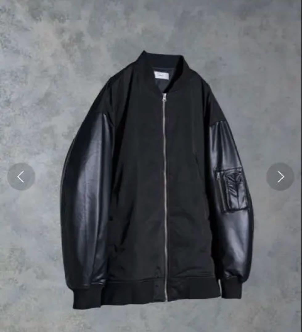 ADRER プレミアムMA-1ダウンジャケット レザー