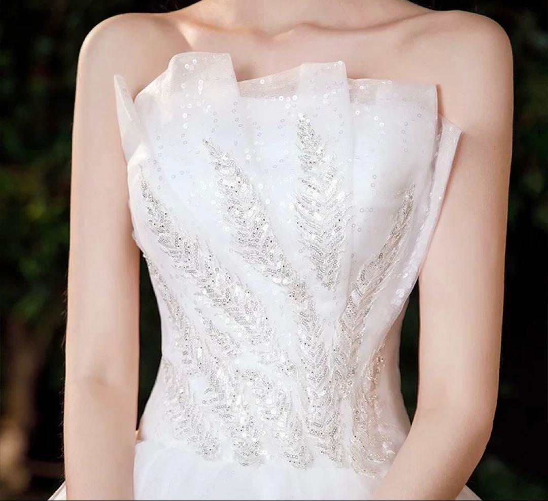 プリンセスライン✨ウェディングドレス　チューブトップ　結婚式　前撮り