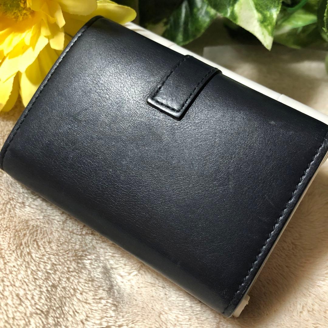 ☆リュウタ☆イヴサンローラン　キーケース　6連　ネイビー　YSL ロゴ　金