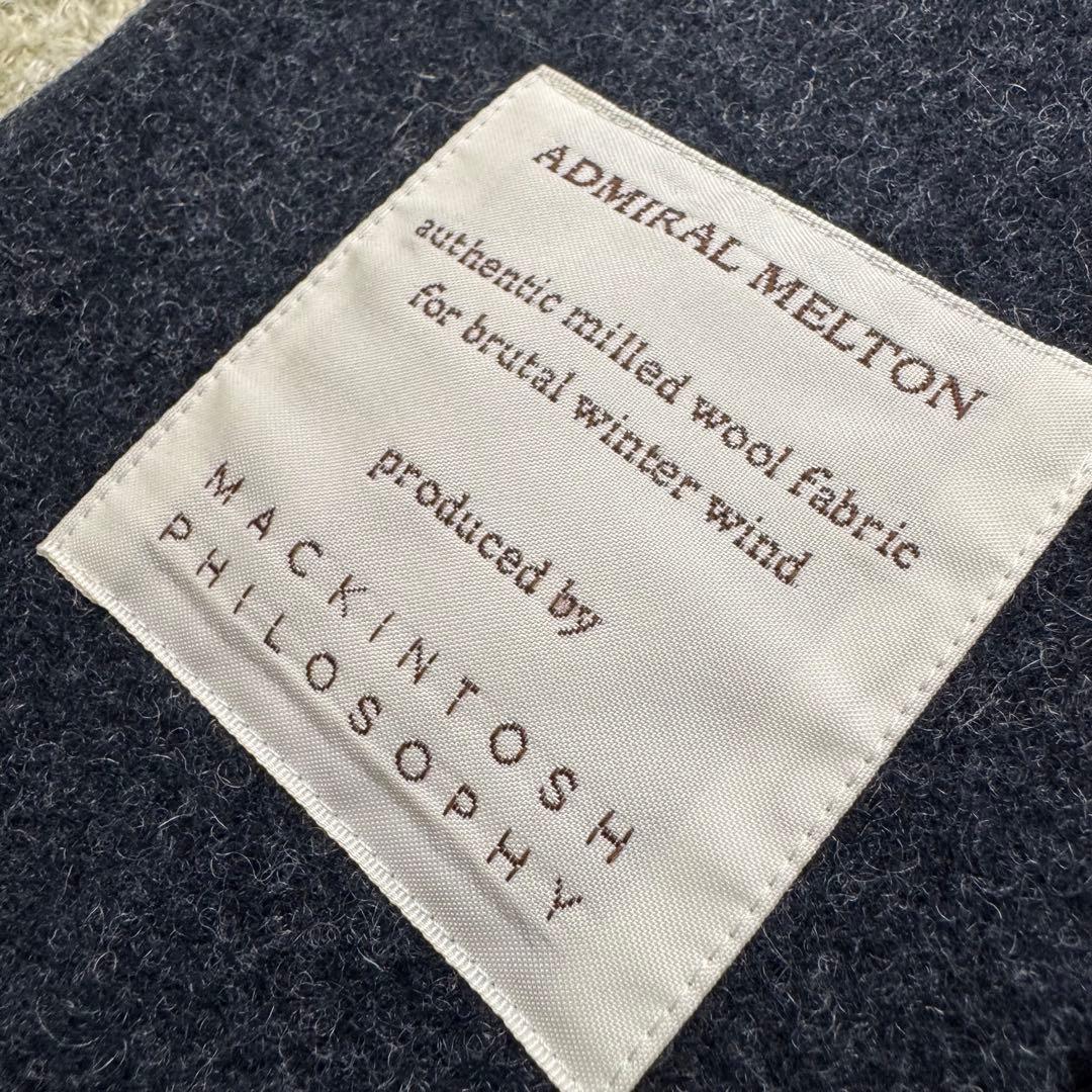 未使用級★マッキントッシュフィロソフィー メルトンコート ネイビー 36