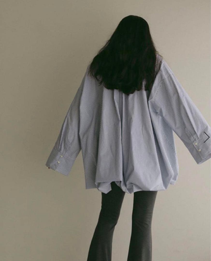 最終値下げ！新品未使用エトレトウキョウバルーンシャツカラーロングブラウス