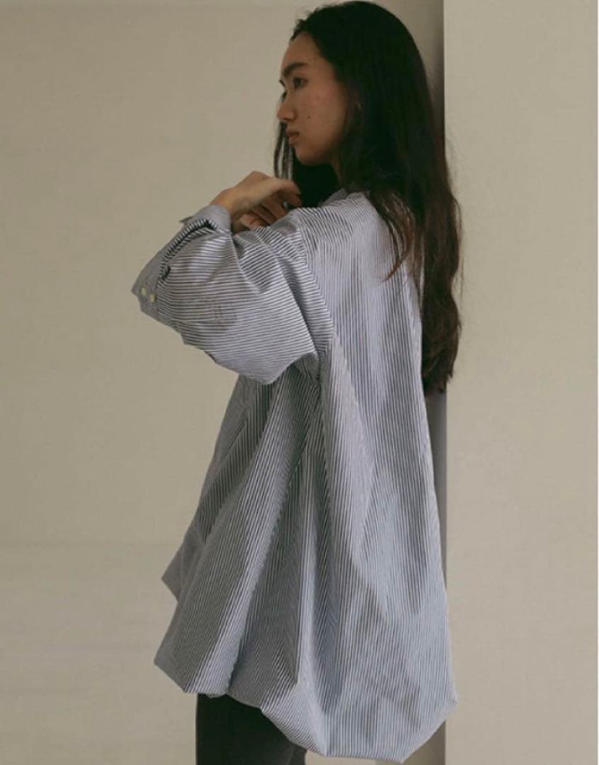 最終値下げ！新品未使用エトレトウキョウバルーンシャツカラーロングブラウス