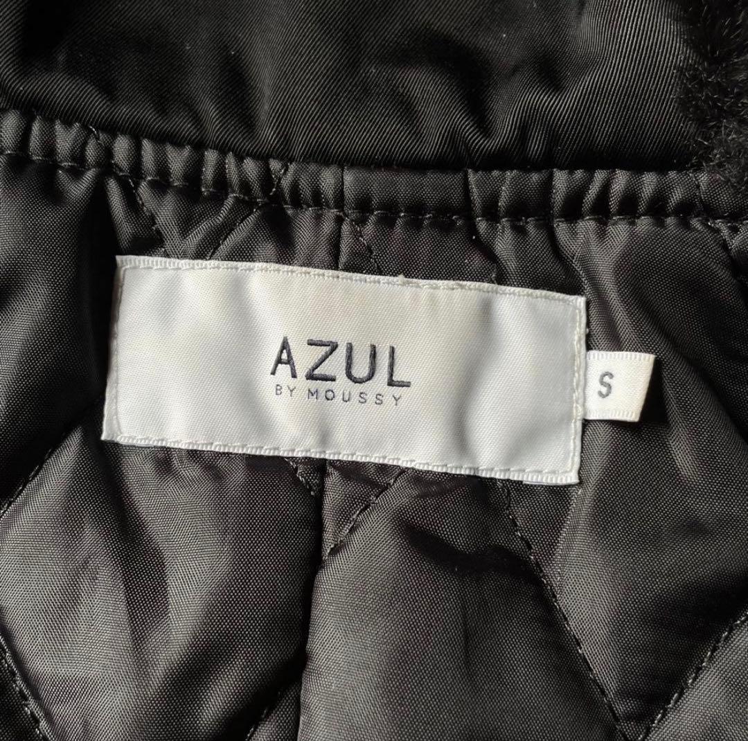 AZUL by moussyファージャケット 黒