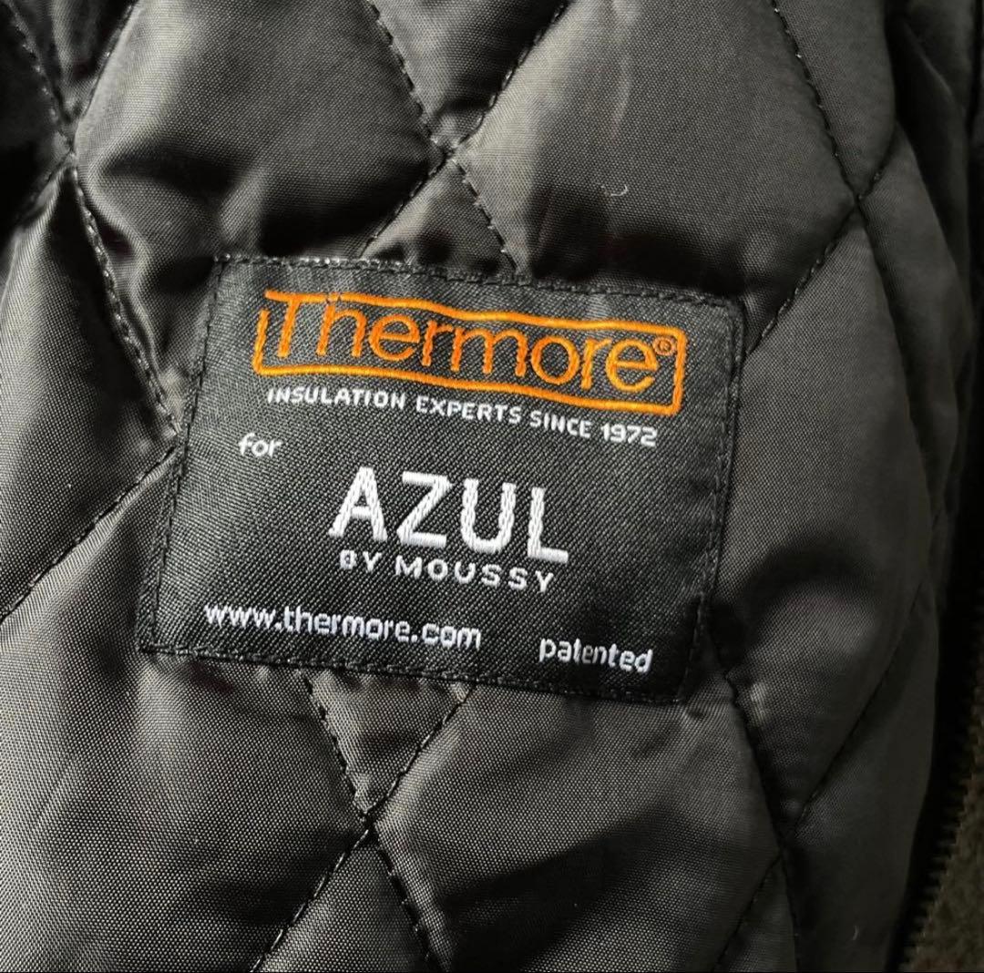 AZUL by moussyファージャケット 黒
