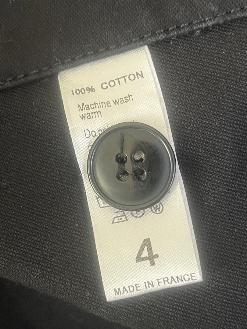 ル トラヴァイユール ガリス モールスキン フレンチワークジャケット 黒 L相当