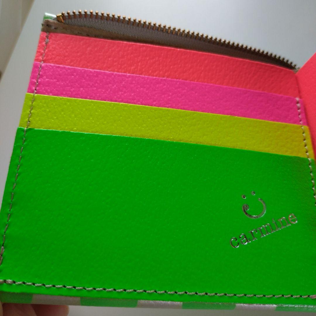 carmine カラフルドット２つ折り財布