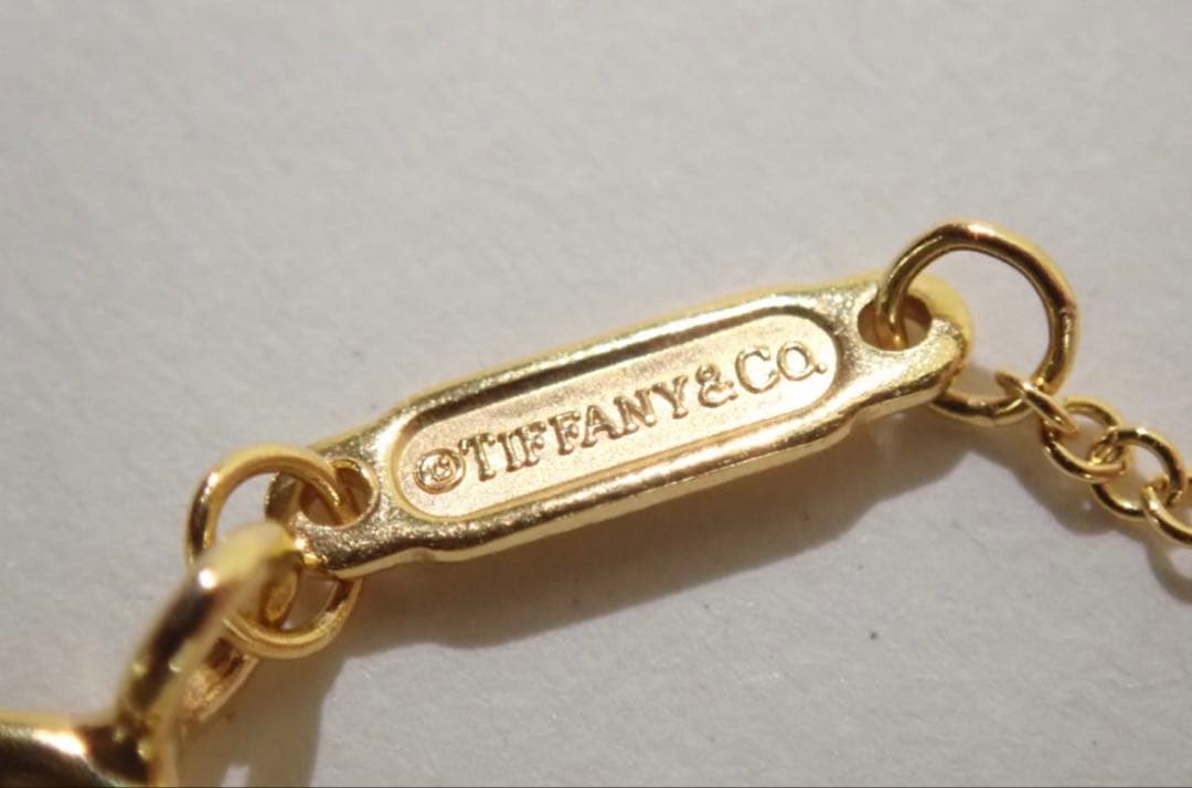 美品　ティファニー スマイルミニ ダイヤモンド k18 YG