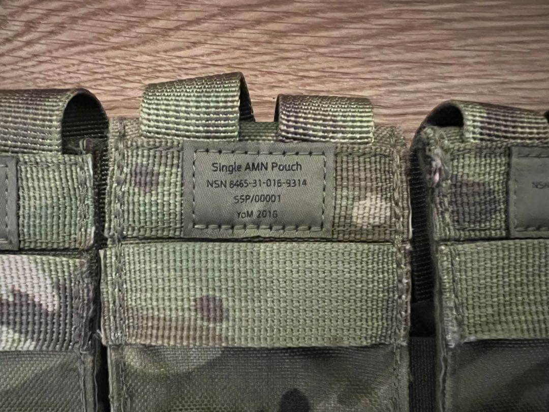 実物払下品 イギリス軍 現行 Virtus 5.56mm マグポーチ3 本セット