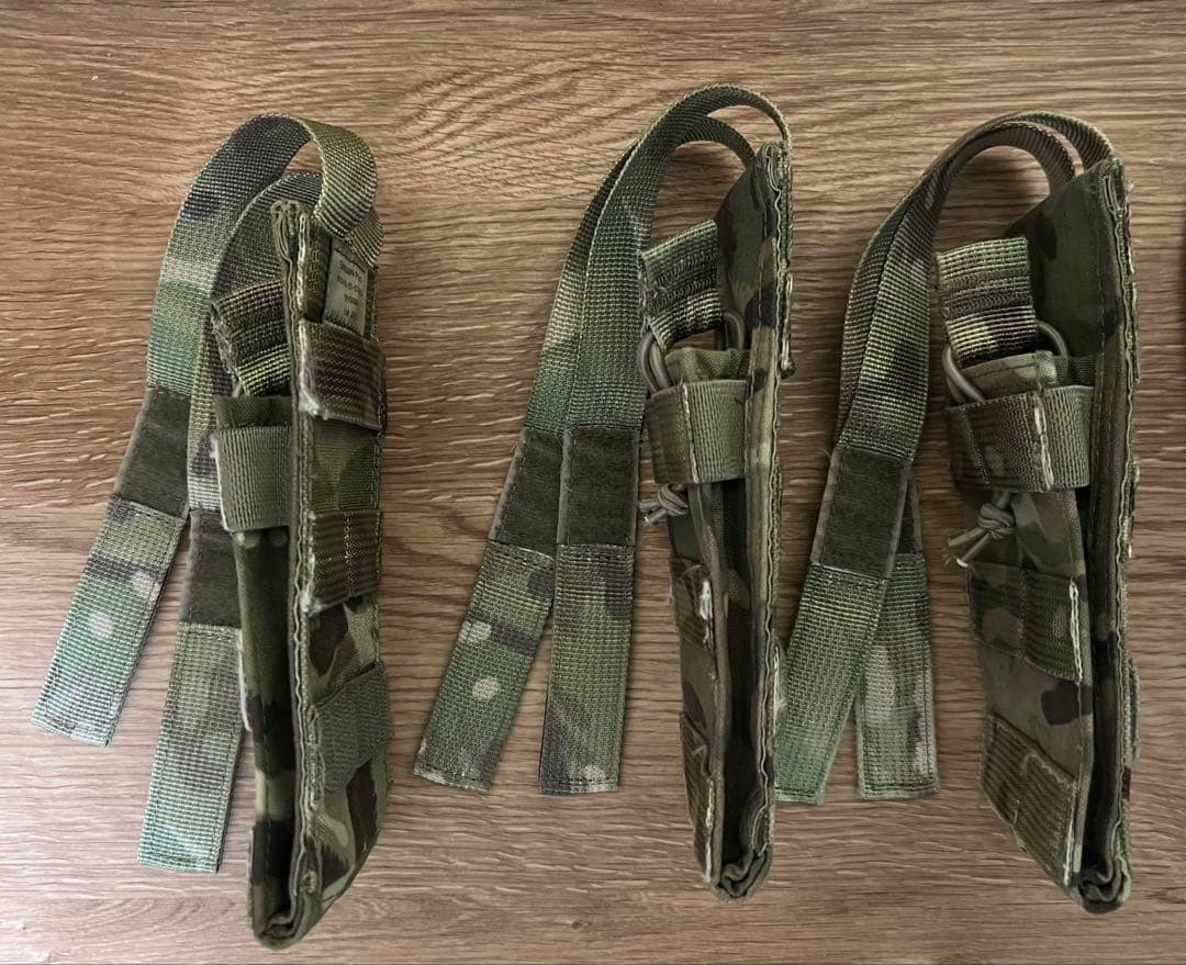 実物払下品 イギリス軍 現行 Virtus 5.56mm マグポーチ3 本セット