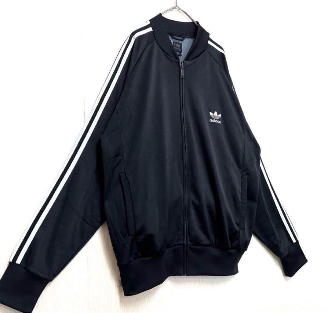 【ビッグサイズ4XO‼️】adidas SSTトラックジャケット黒 小松菜奈 古着