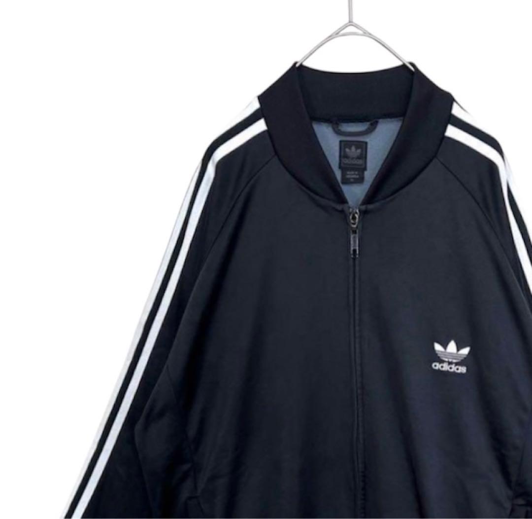 【ビッグサイズ4XO‼️】adidas SSTトラックジャケット黒 小松菜奈 古着