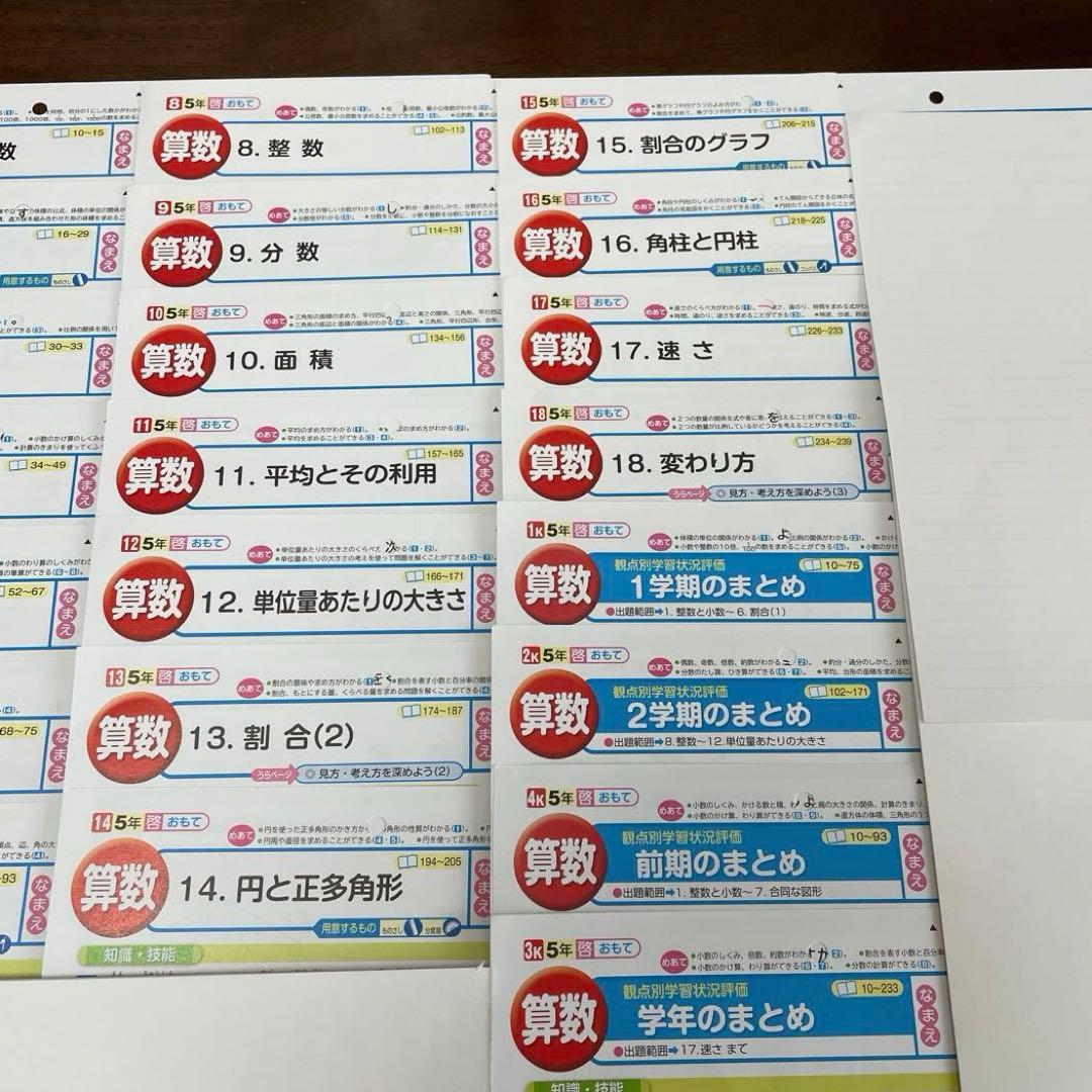 【最新版】小学5年　算数　カラーテスト　令和6年度　１年分