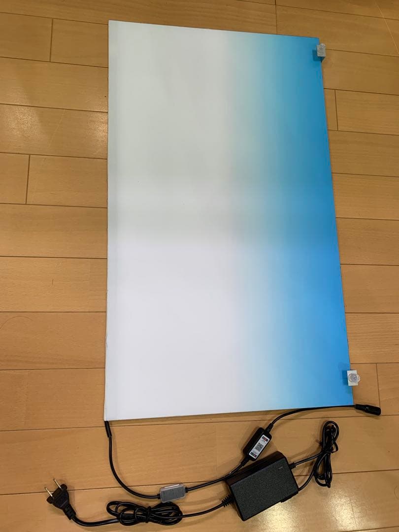 中古 水槽用バックライトスクリーン 60cm×35cm 青白グラデーションパネル