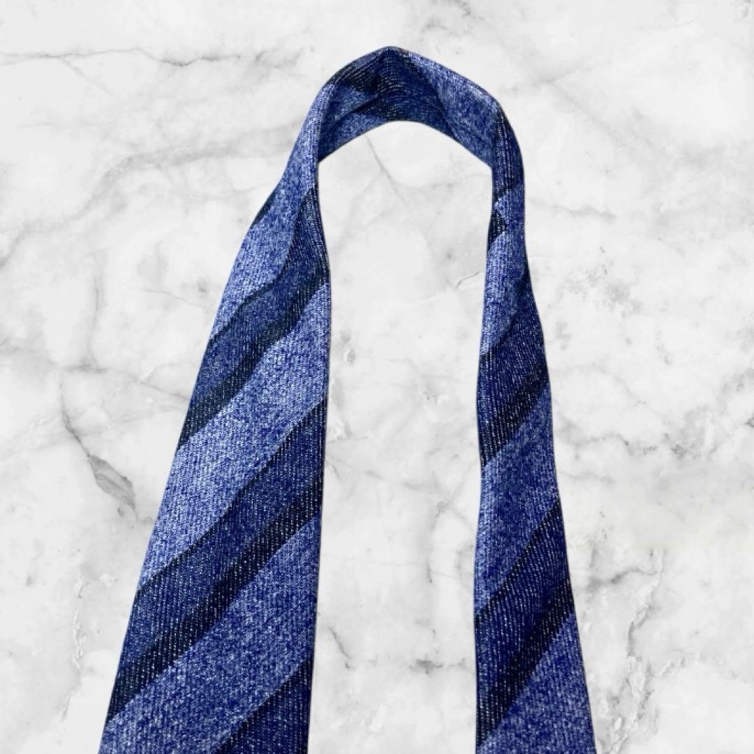 FRANCO BASSI/フランコバッシ ネクタイ ネイビー ストライプ