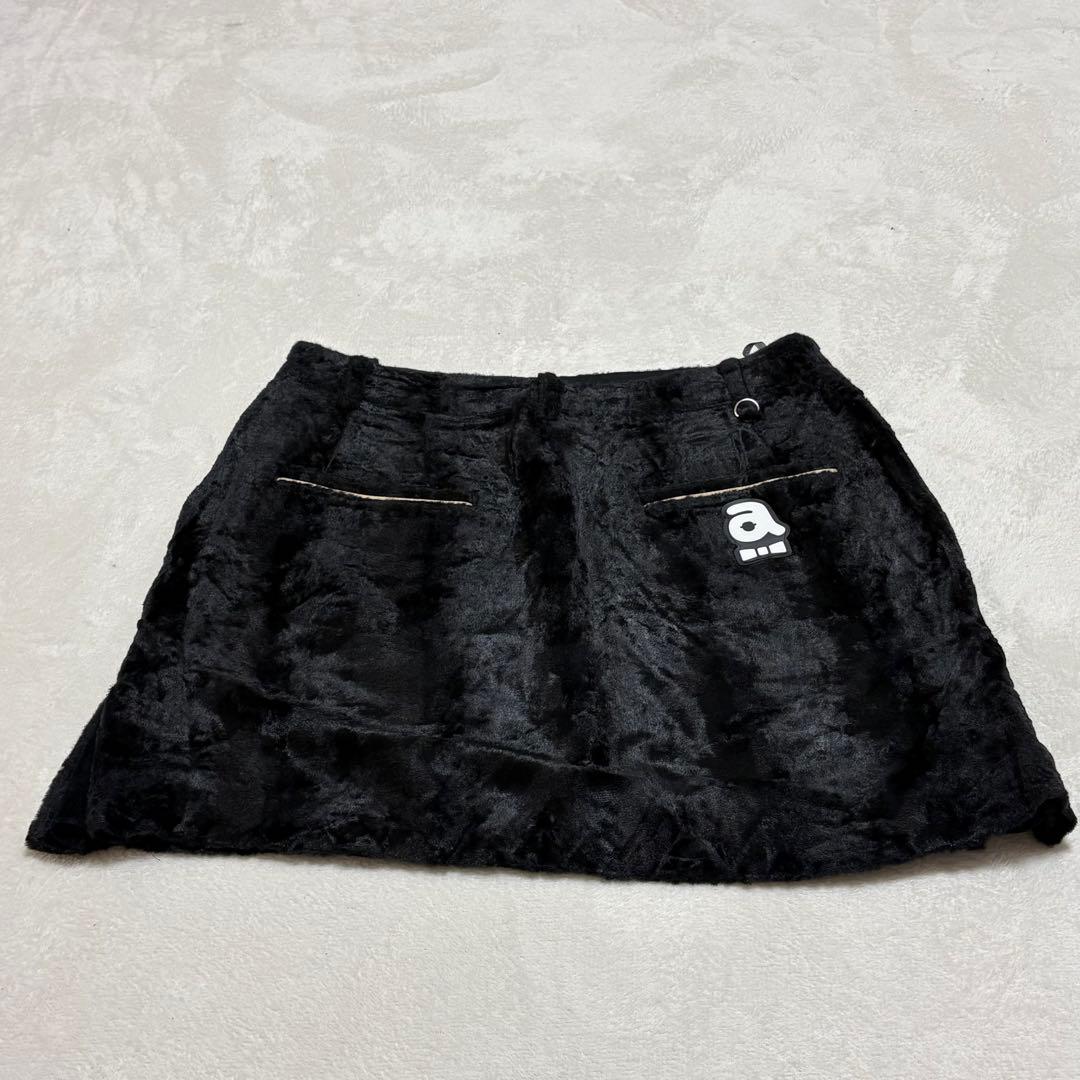 archivio アルチビオ フェイクファー スカート 40 ゴルフウェア