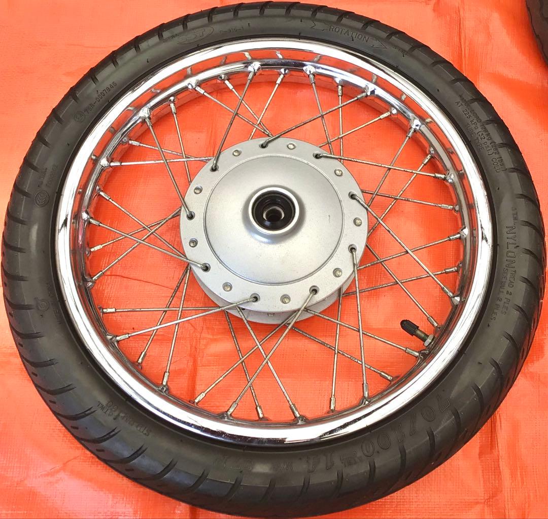 スーパーカブプロ【前・後ホイール】ブレーキパネル付 /クロスカブ50にも