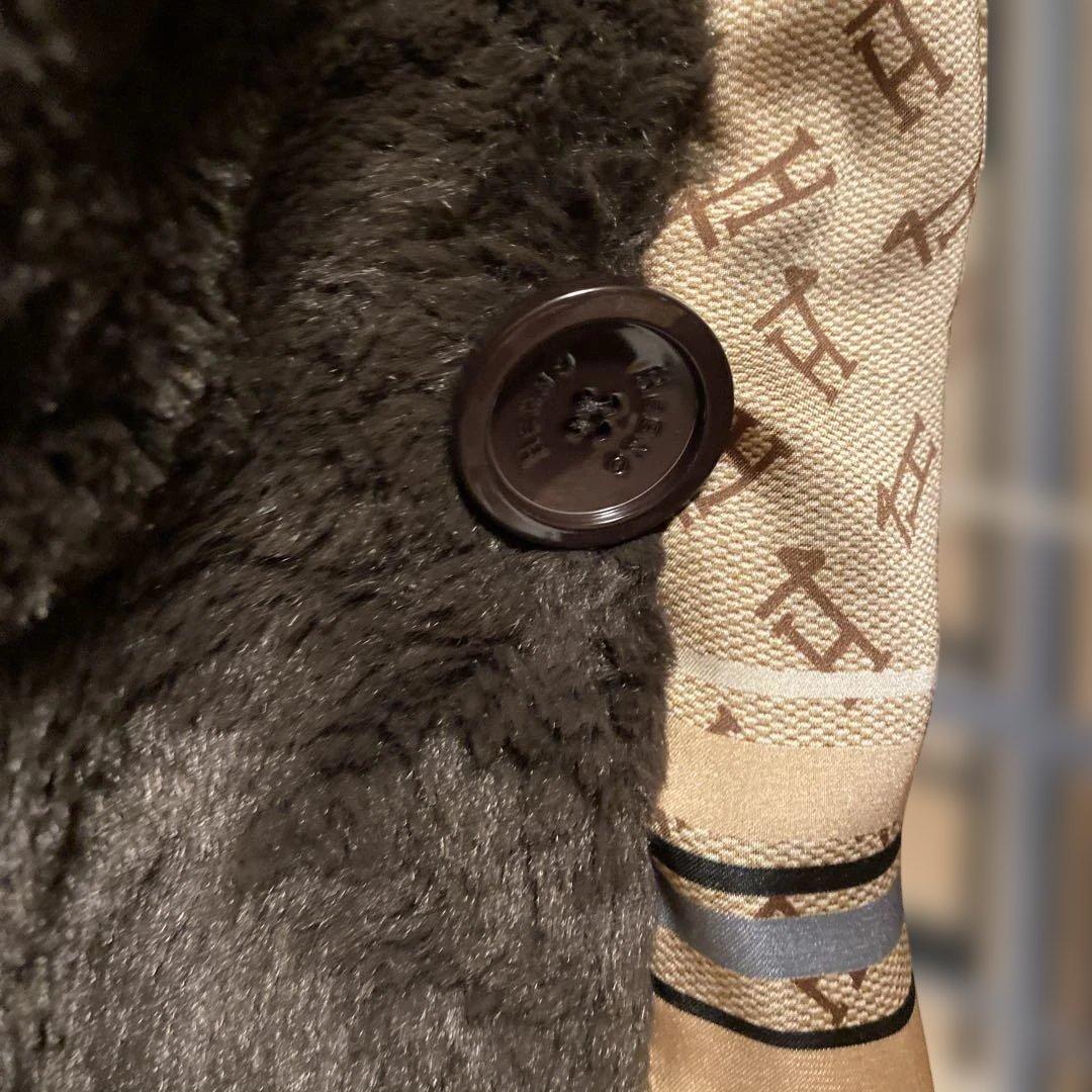 チーポー　超美品　Herno ダークブラウン ファーコート　40