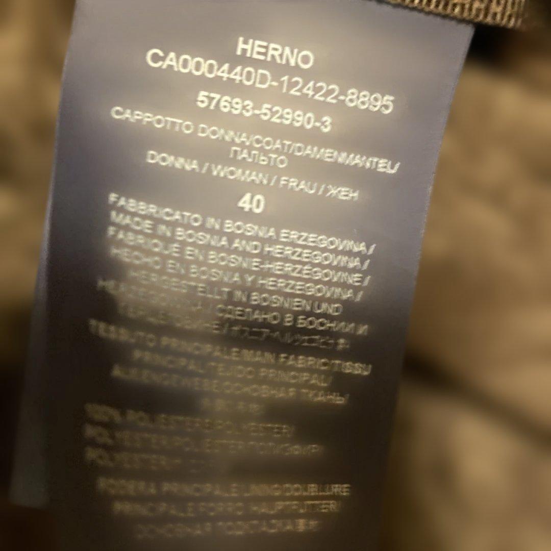 チーポー　超美品　Herno ダークブラウン ファーコート　40