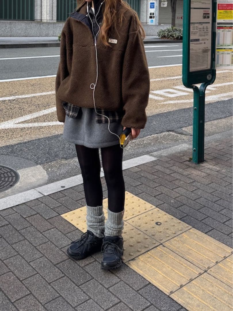 CANAL JEAN☆El marフリースミニスカート/靴下SET 新品✨