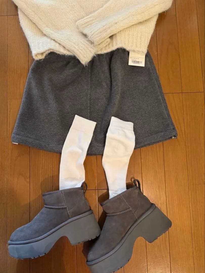 CANAL JEAN☆El marフリースミニスカート/靴下SET 新品✨