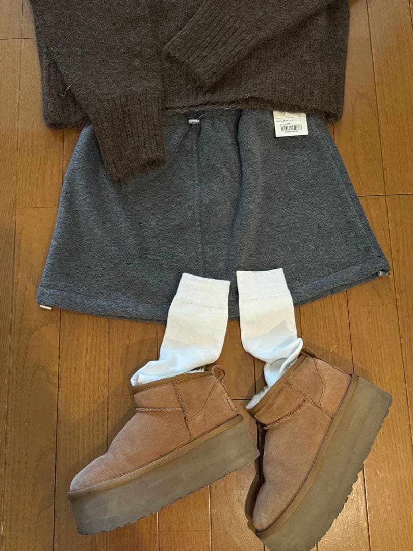 CANAL JEAN☆El marフリースミニスカート/靴下SET 新品✨
