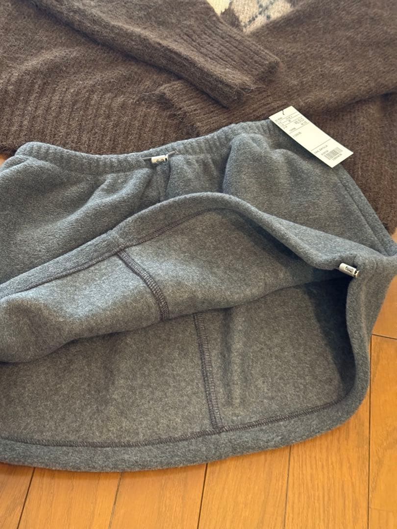 CANAL JEAN☆El marフリースミニスカート/靴下SET 新品✨