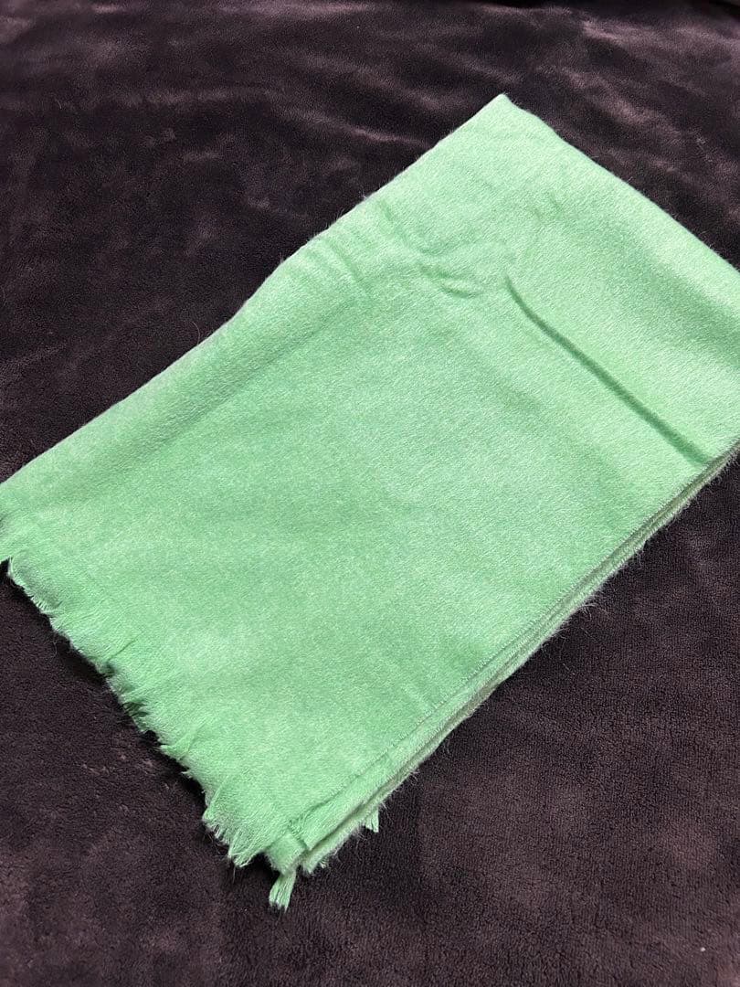 ASAUCE MELER スーリーアルパカシャギーストール エメラルドグリーン