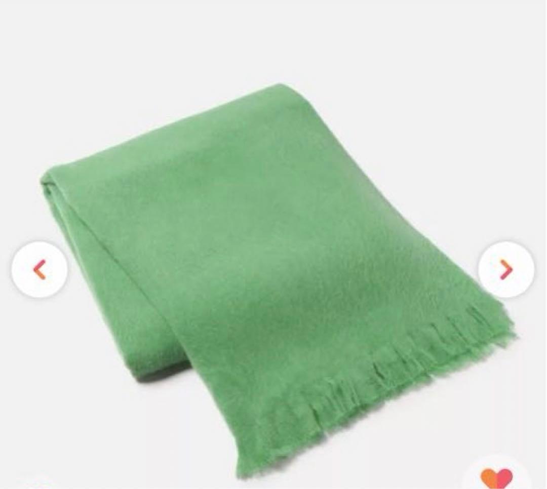 ASAUCE MELER スーリーアルパカシャギーストール エメラルドグリーン