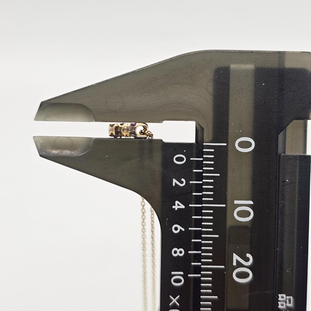 K10馬蹄リバーシブルネックレス ダイヤ0.07ct アミュレット