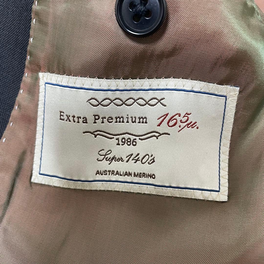 【ザスーツカンパニー】ビジネススーツ スーパー140ウール スリーピース　黒