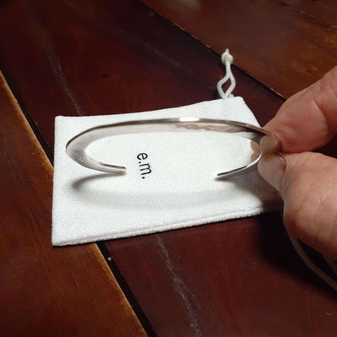 【美品】e.m. シルバーバングル　ab13