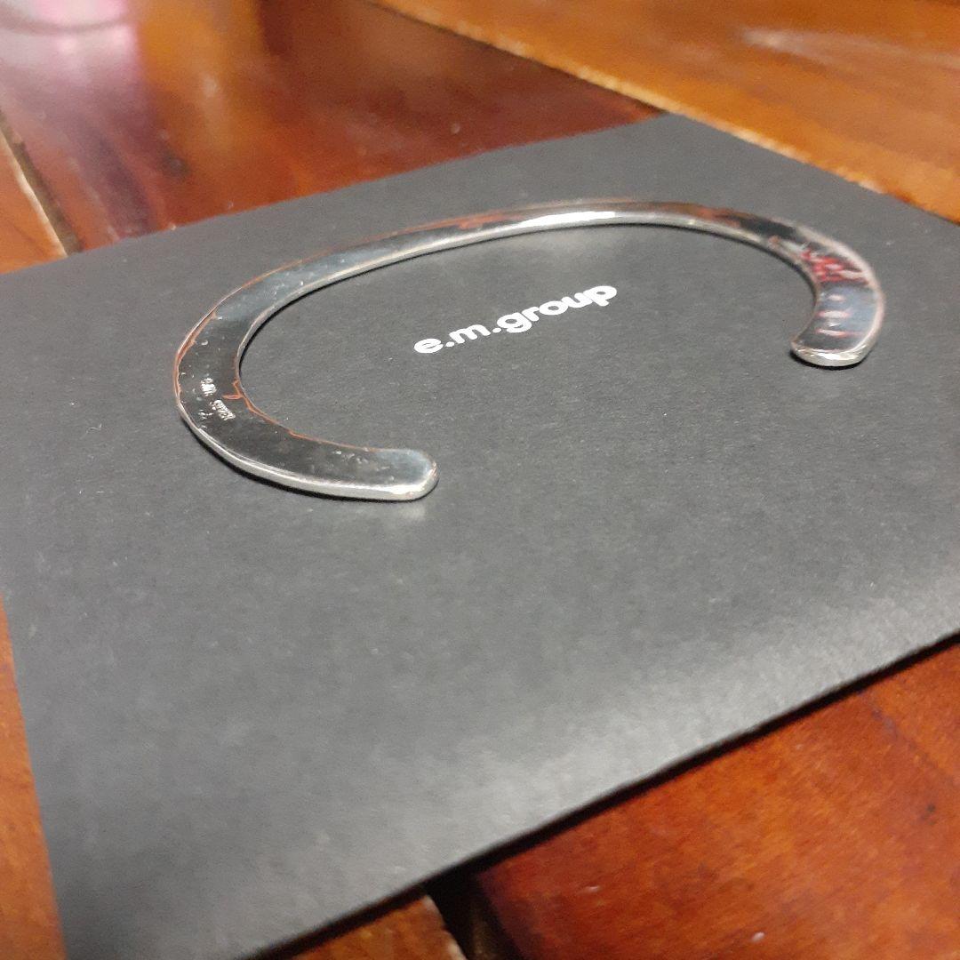 【美品】e.m. シルバーバングル　ab13