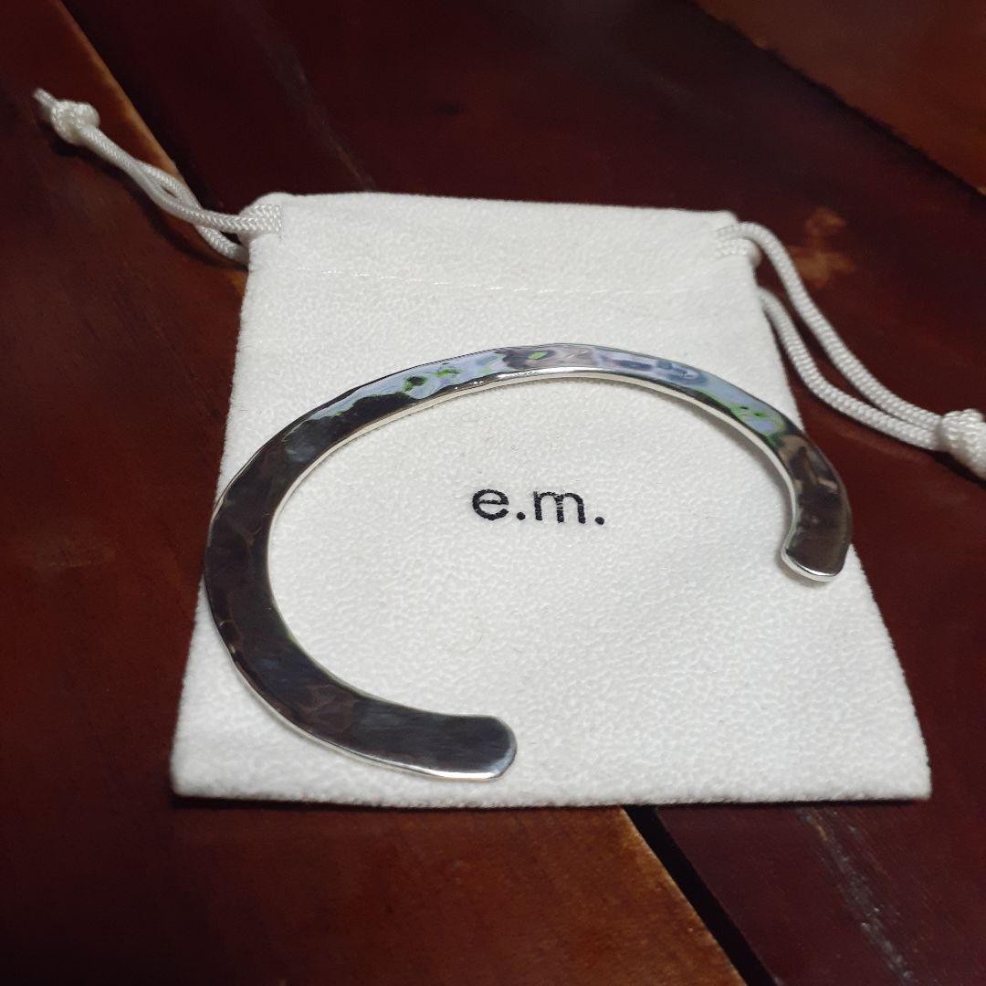 【美品】e.m. シルバーバングル　ab13
