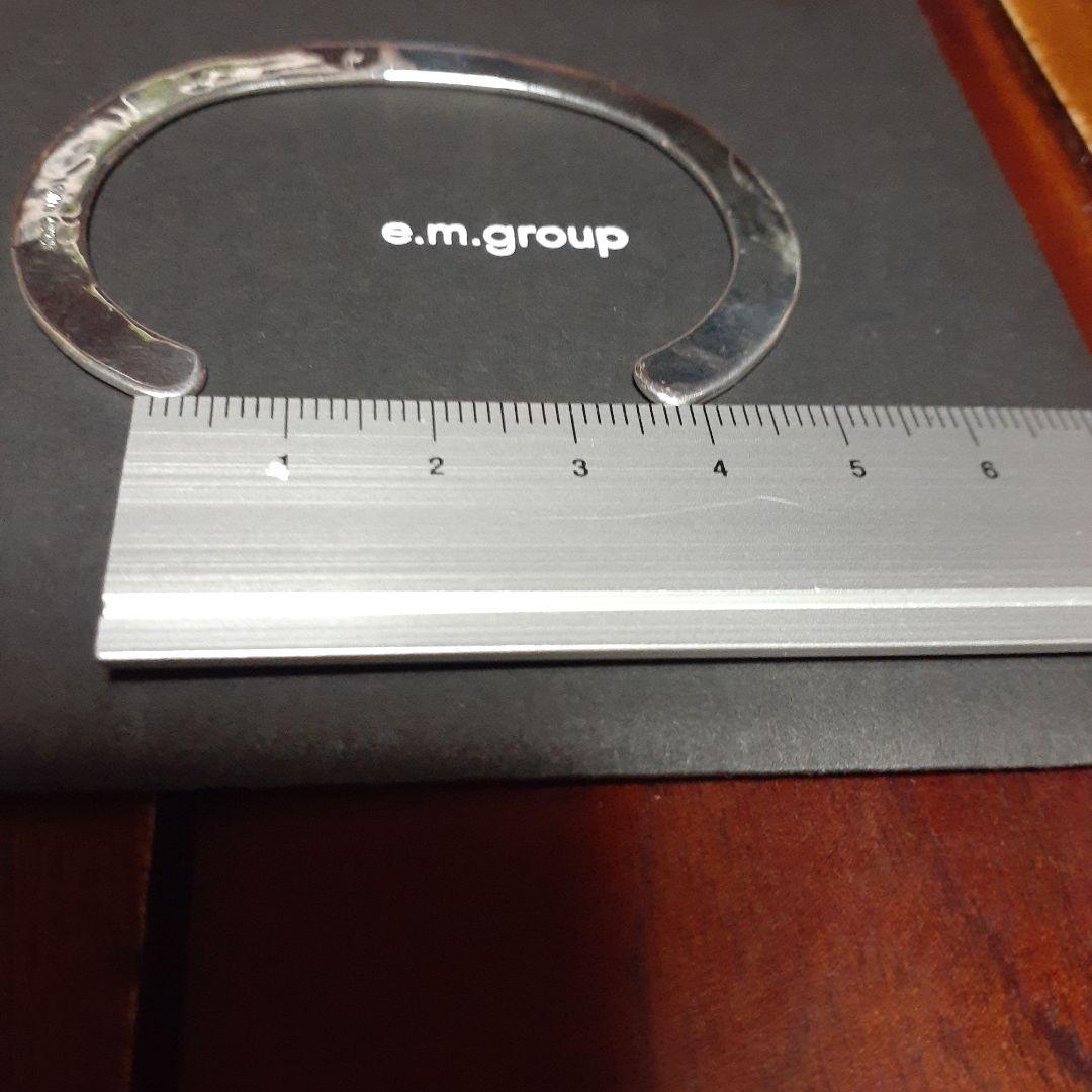 【美品】e.m. シルバーバングル　ab13
