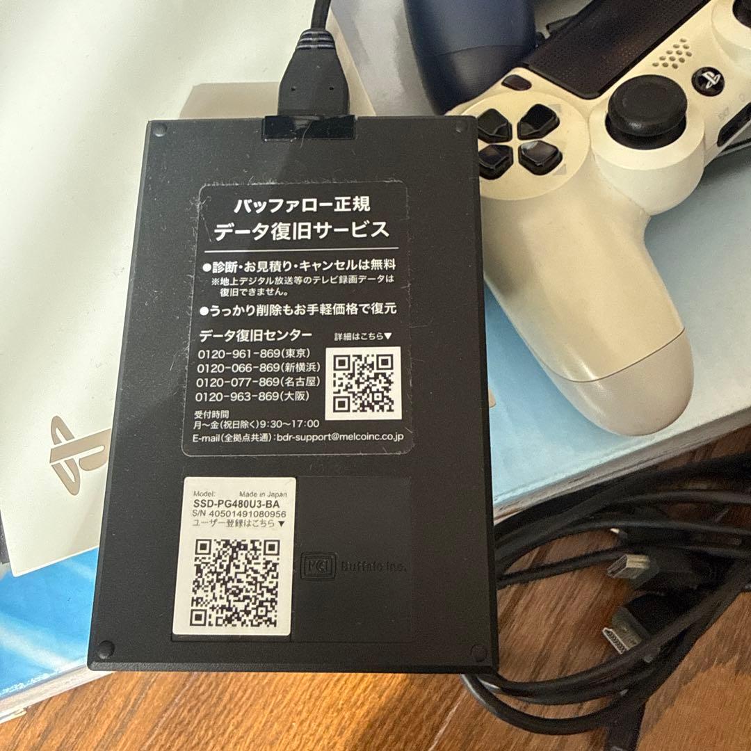 PlayStation4本体コントローラー3台BUFFALO 外付けSSD