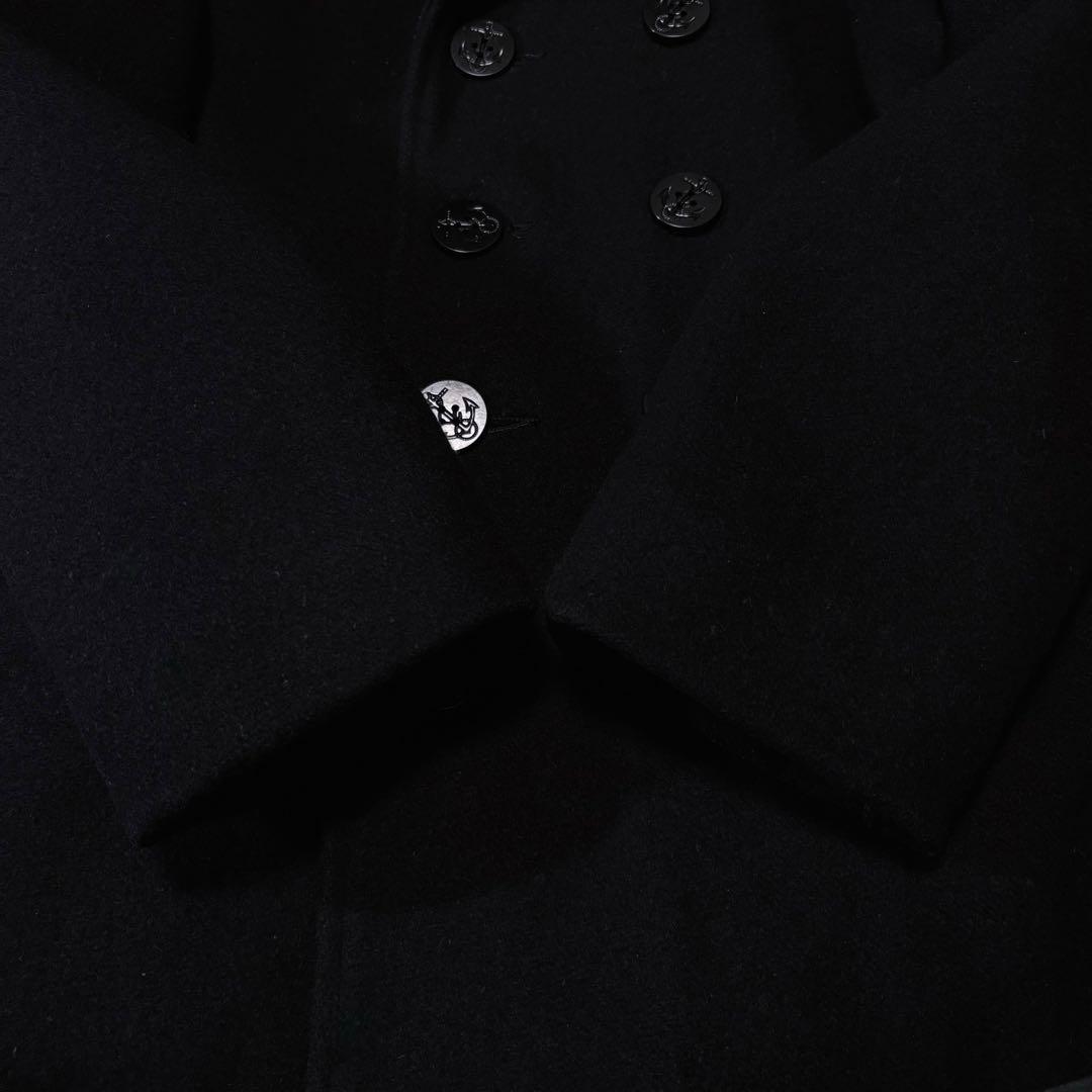 【美品】schott 740n ピーコート ブラック 大きいサイズ 42