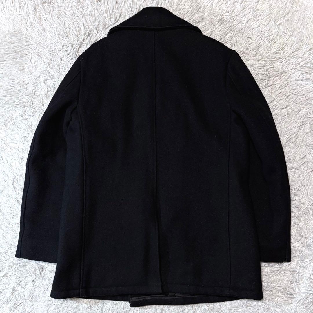 【美品】schott 740n ピーコート ブラック 大きいサイズ 42