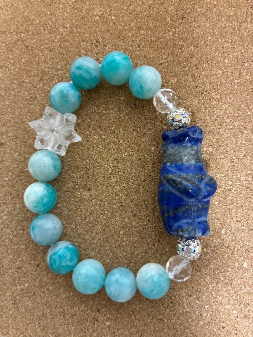 訳あり ハウラウト 亀 クリソコラシリカ ブレスレット