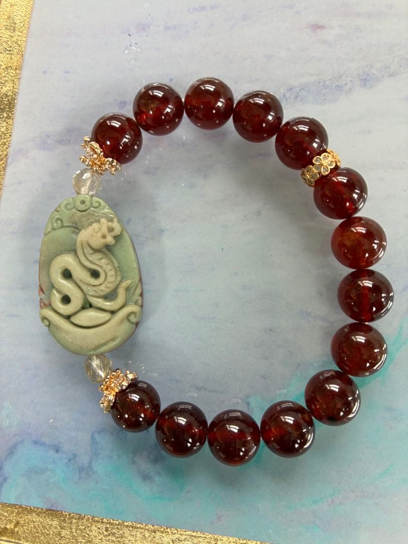 訳あり ハウラウト 亀 クリソコラシリカ ブレスレット