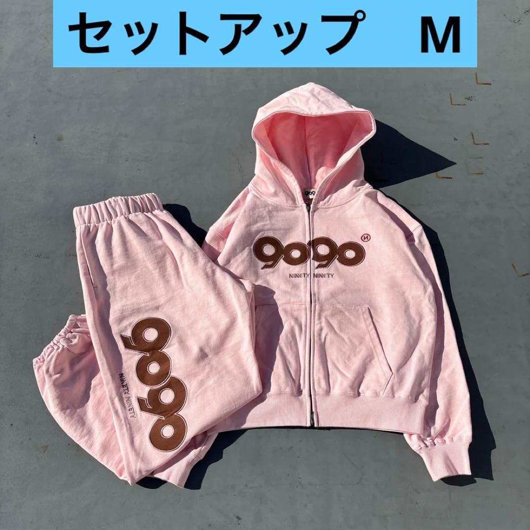 トップス 9090 OG Logo Assort Zip Hoodie pant pink