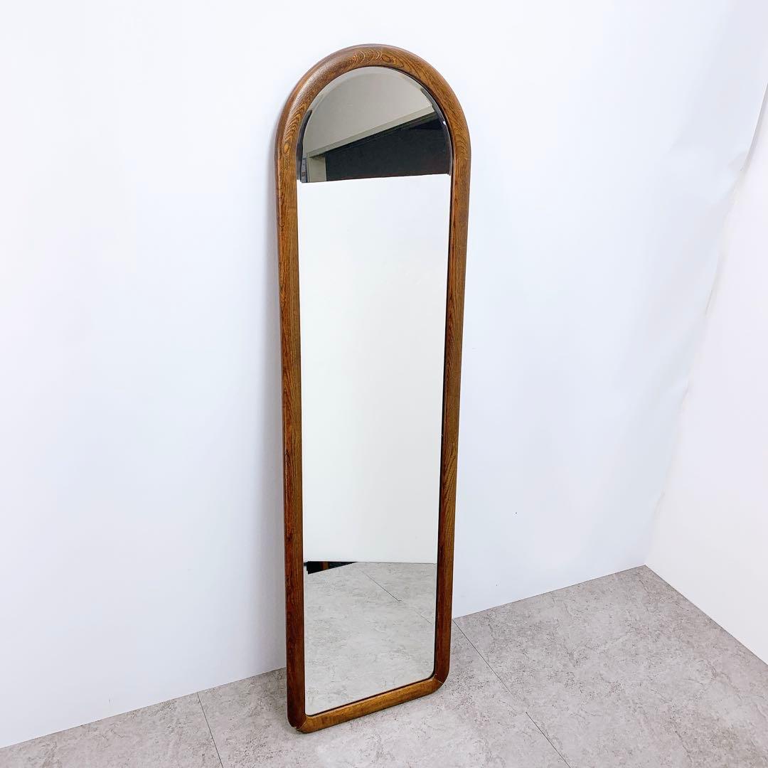 カリモク　 ウォール ミラー 姿見　 木製 壁掛け 鏡