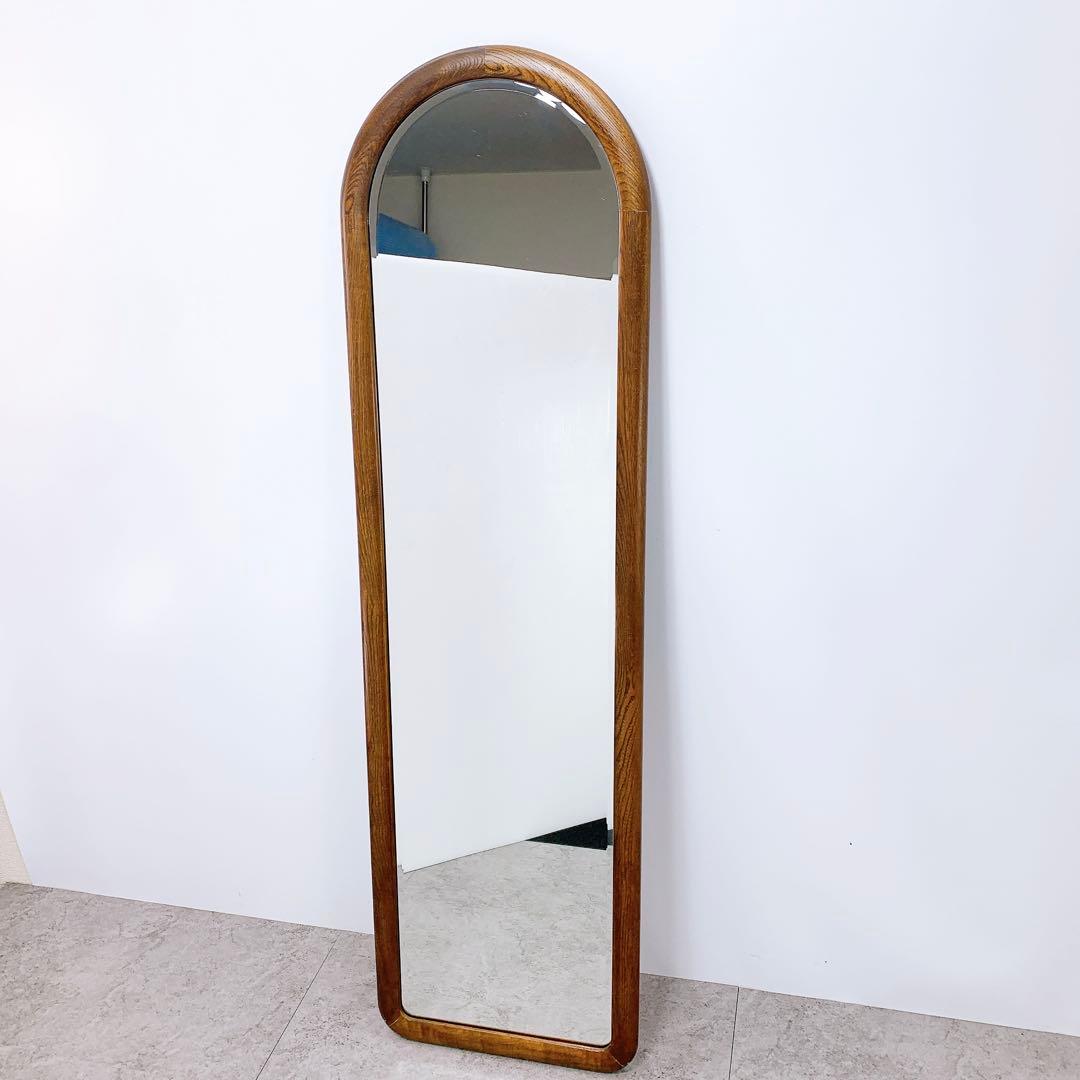 カリモク　 ウォール ミラー 姿見　 木製 壁掛け 鏡