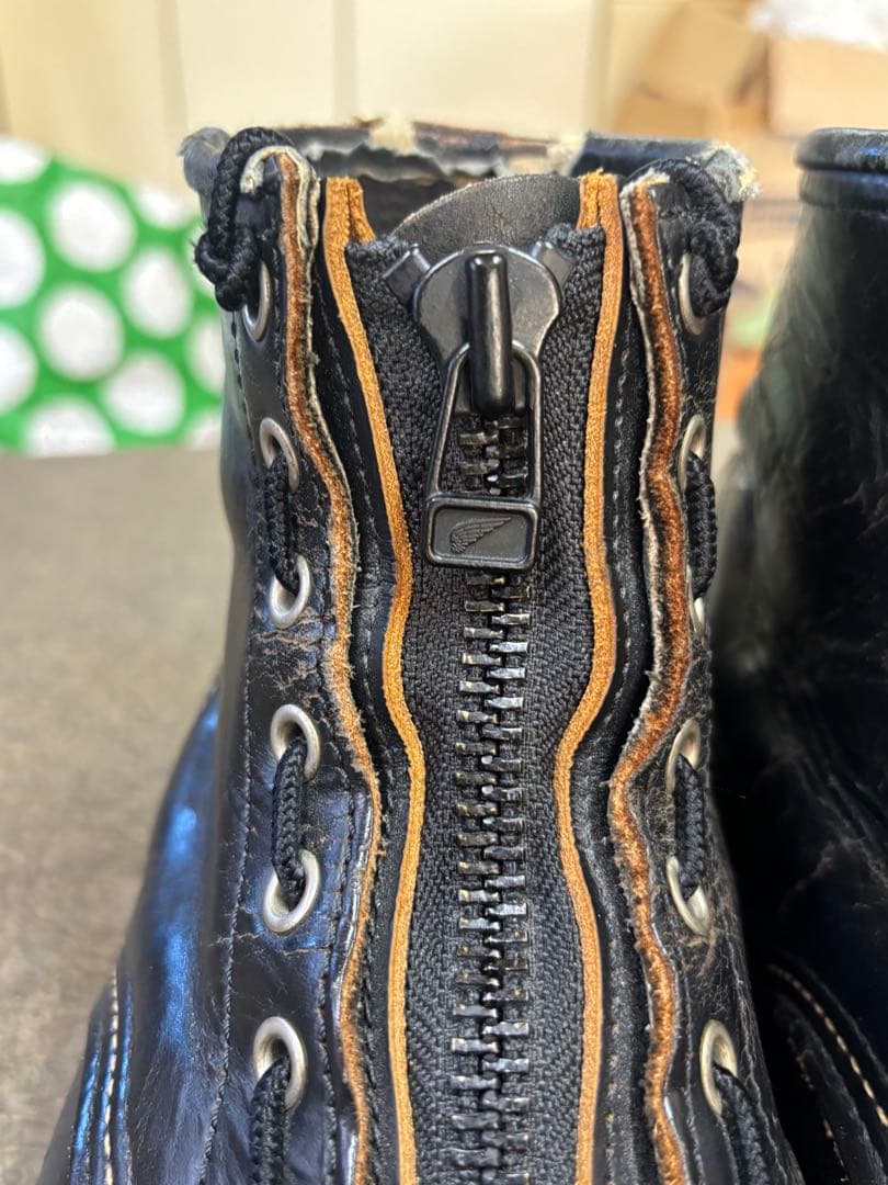 USA製 RED WING 茶芯レザー アイリッシュセッター 純正ファスナー付き